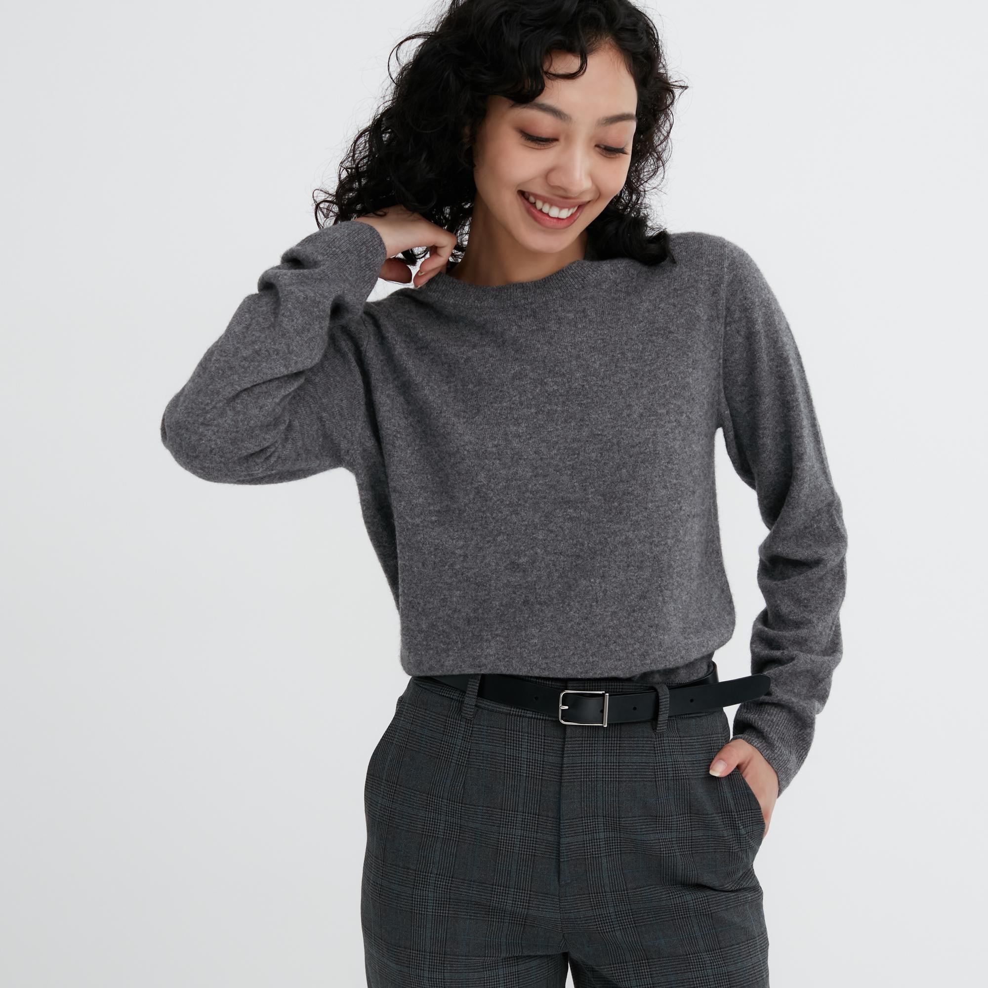 Cashmere Crew Neck Long-Sleeve Sweater