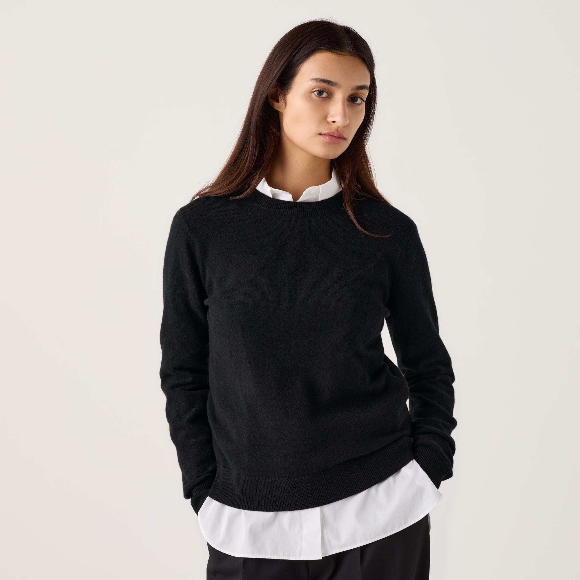 Cashmere Crew Neck Long-Sleeve Sweater