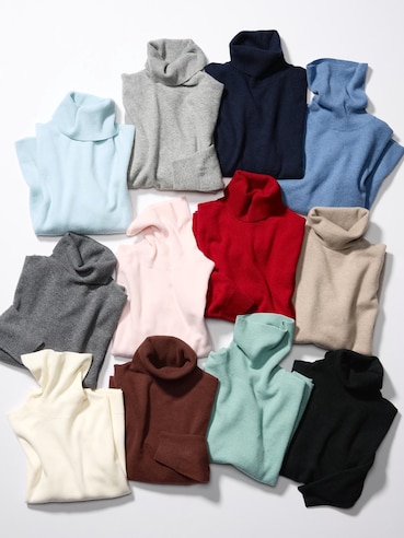 Jersey cashmere cuello alto