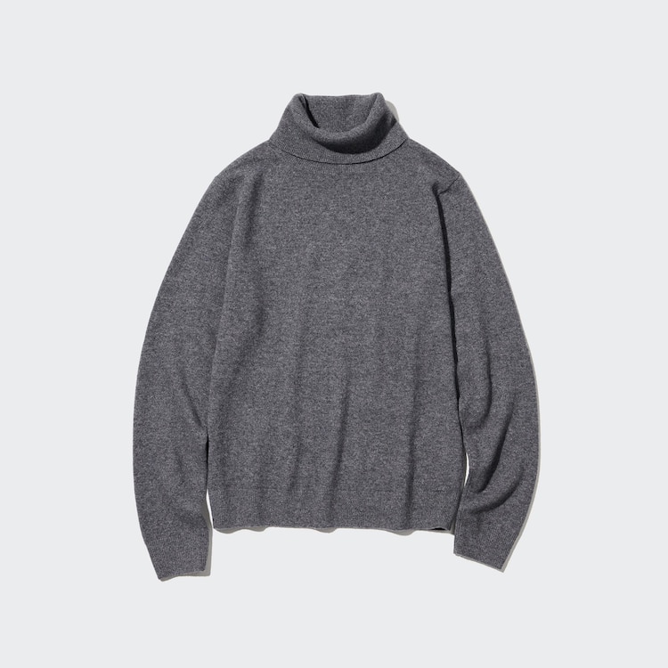 Men's Cashmere Turtleneck Long-Sleeve Sweater | Gray | 2XL | Uniqlo US