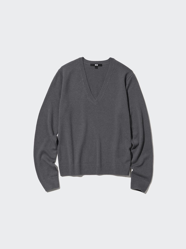 100% Cashmere V Neck Jumper