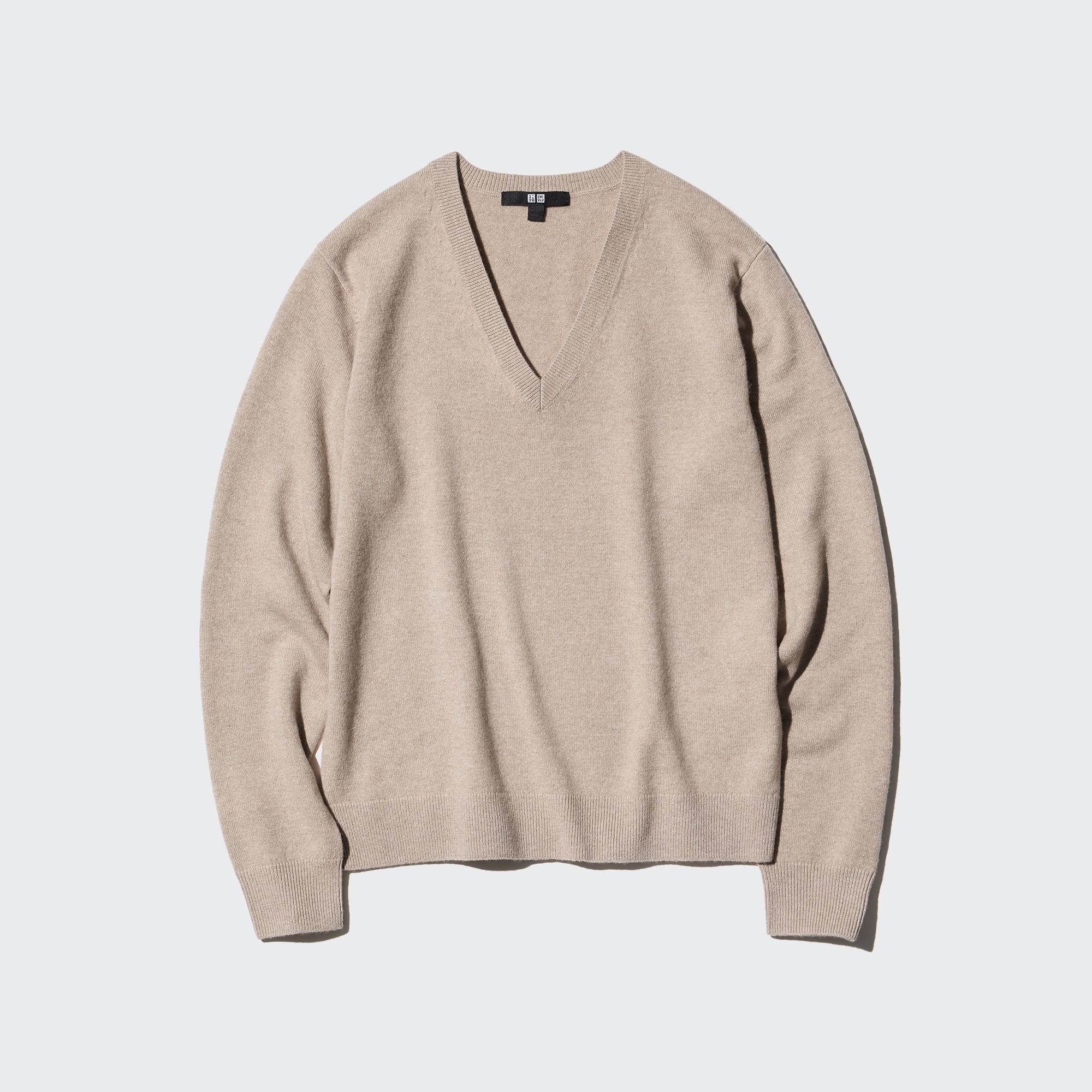 Uniqlo cashmere v on sale neck