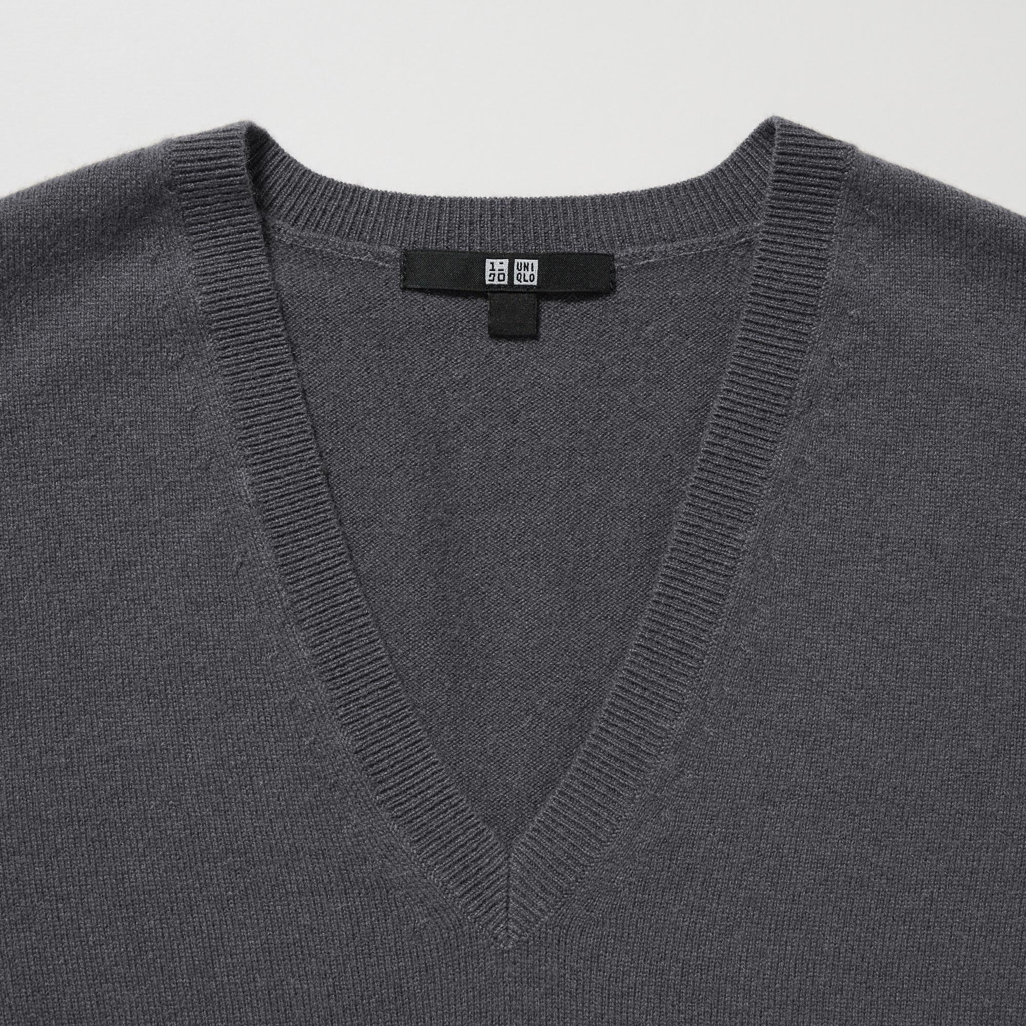 100 Cashmere V Neck Jumper UNIQLO GB