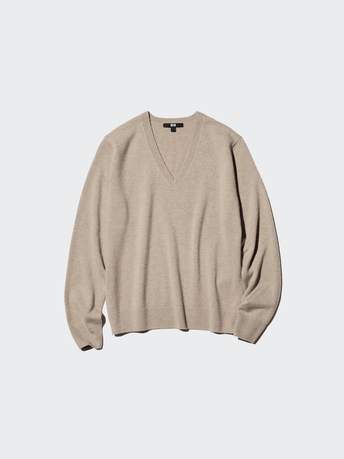Женский свитер Uniqlo Cashmere V-Neck, цвет: Бежевый — фото 5