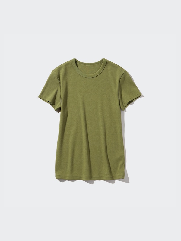 SOFT RIBBED CREW NECK SHORT SLEEVE T-SHIRT