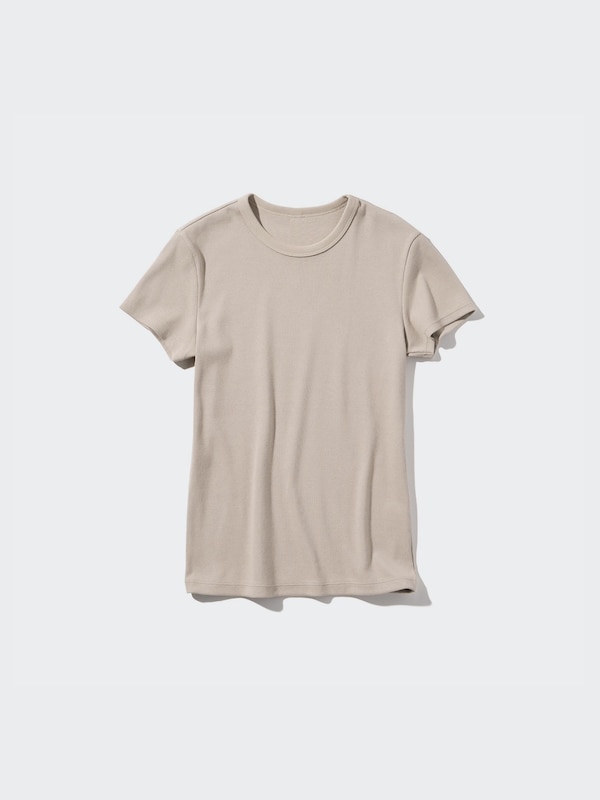 SOFT RIBBED CREW NECK SHORT SLEEVE T-SHIRT