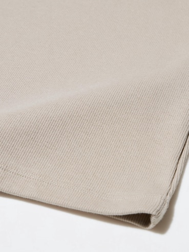 Soft Ribbed Crew Neck Short Sleeve T-Shirt