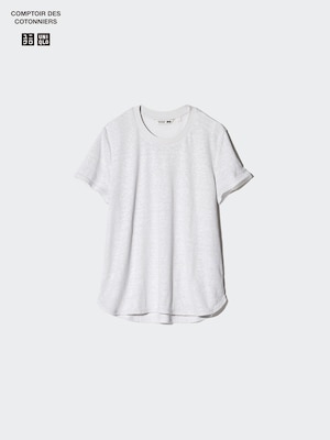 100% Linen Crew Neck T-Shirt