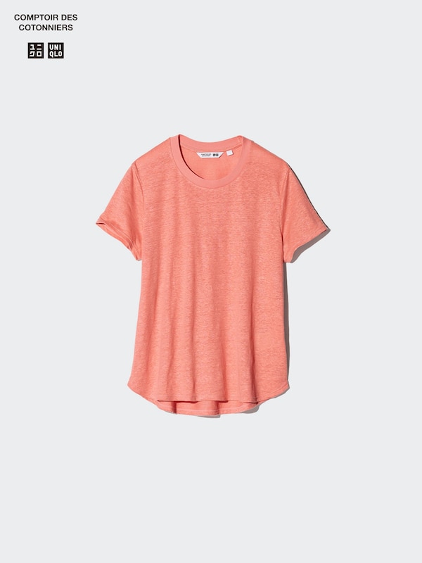 100% Linen Crew Neck T-Shirt