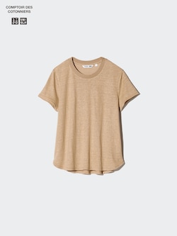 100% Linen Crew Neck T-Shirt