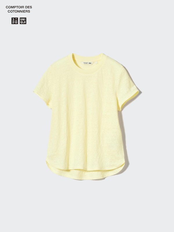 100% Linen Crew Neck T-Shirt