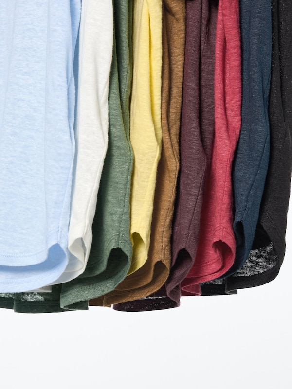 100% Linen Crew Neck T-Shirt