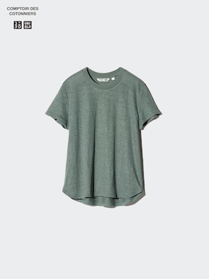 100% Linen Crew Neck T-Shirt