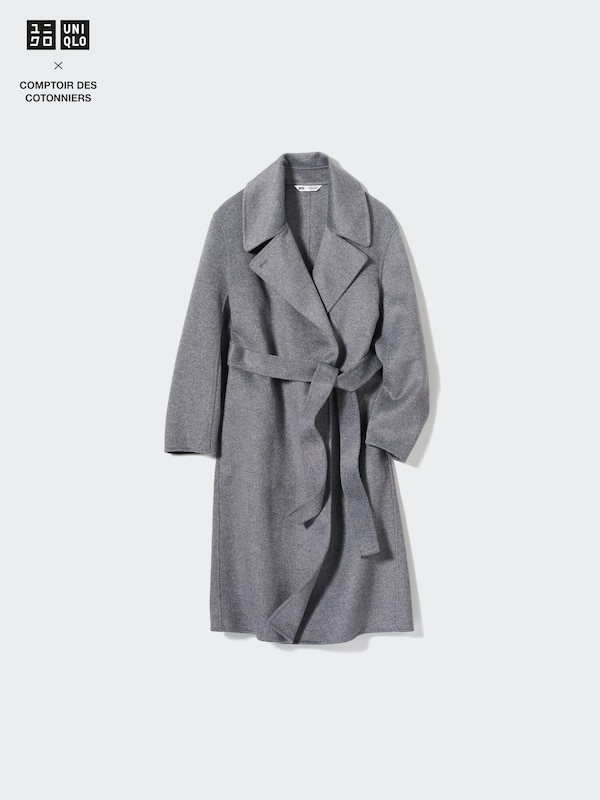 Women's Wool Blend Wrap Coat UNIQLO ES