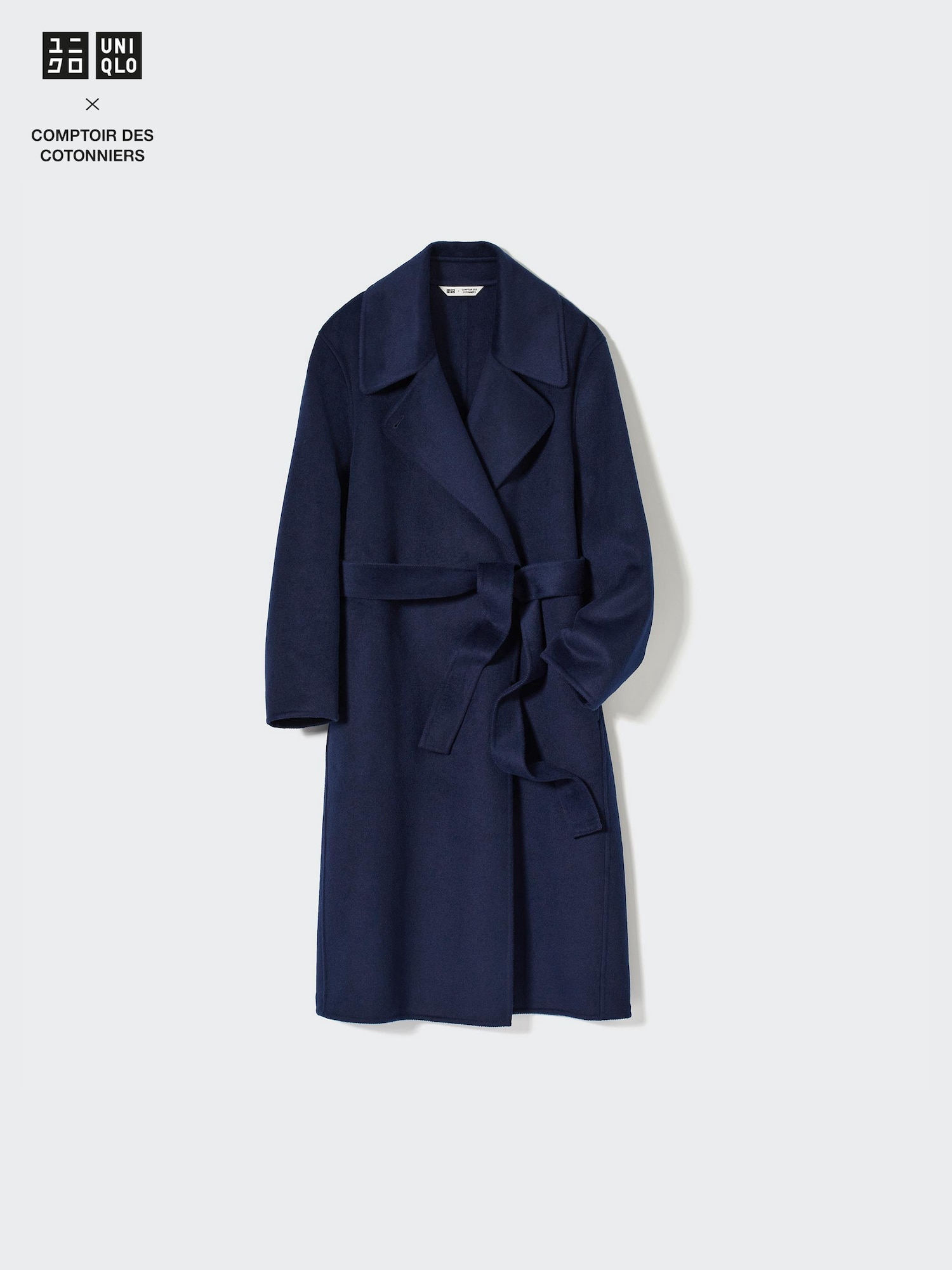 Women s Wool Blend Wrap Coat UNIQLO BE