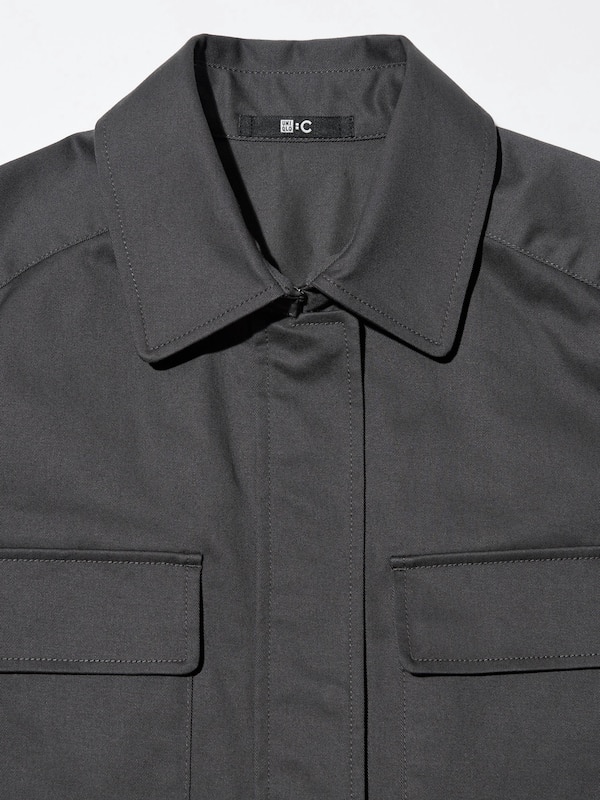Cotton Blend Drawstring Jacket