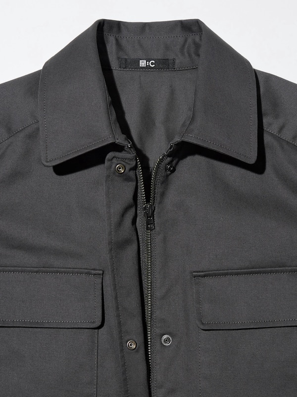 Cotton Blend Drawstring Jacket
