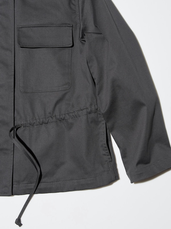 Cotton Blend Drawstring Jacket