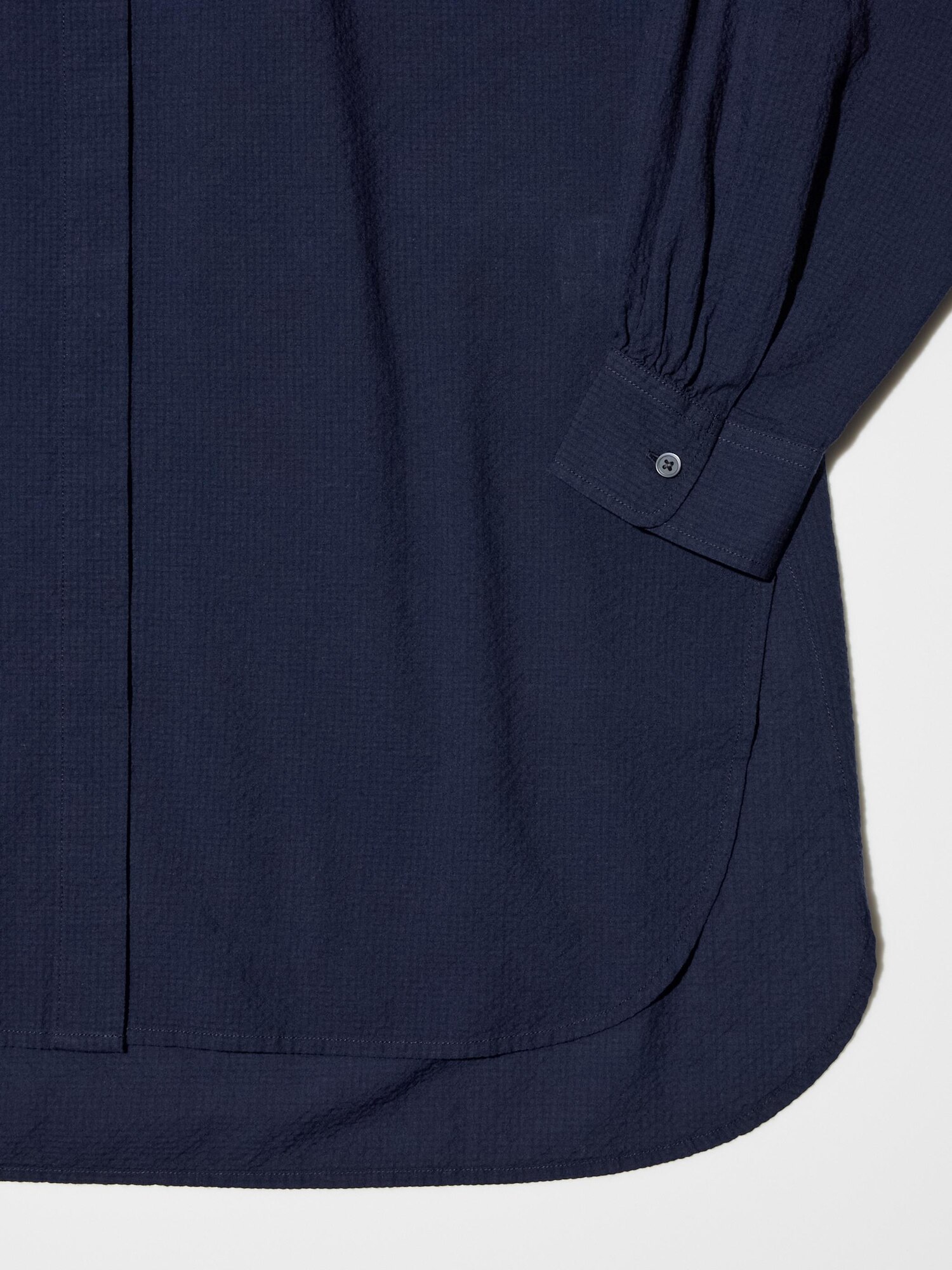 Seersucker Long-Sleeve Long Shirt | UNIQLO US
