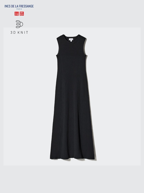 3D Knit Ribbed Sleeveless Dress