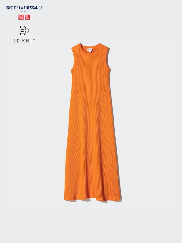3D Knit Ribbed Sleeveless Dress