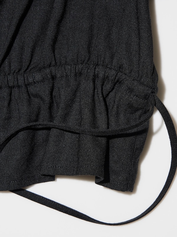 Gather Cropped Short-Sleeve Blouse