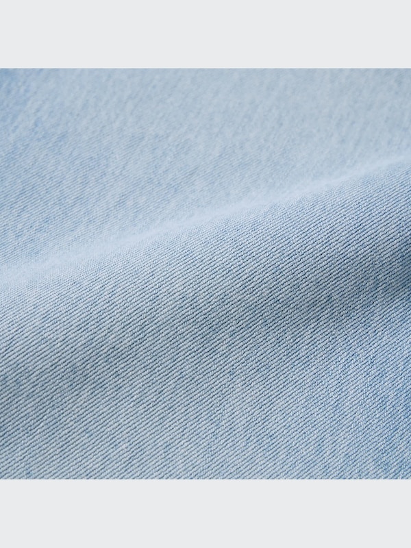 Denim Long Skirt (Raw Hem)