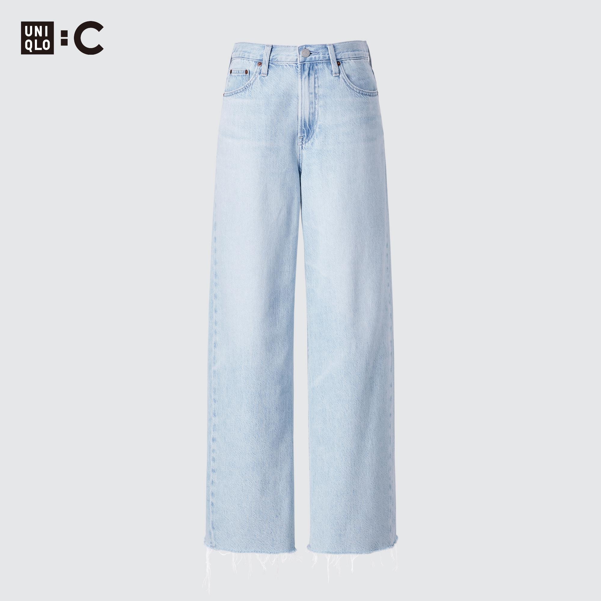 Uniqlo high rise hot sale wide straight jeans