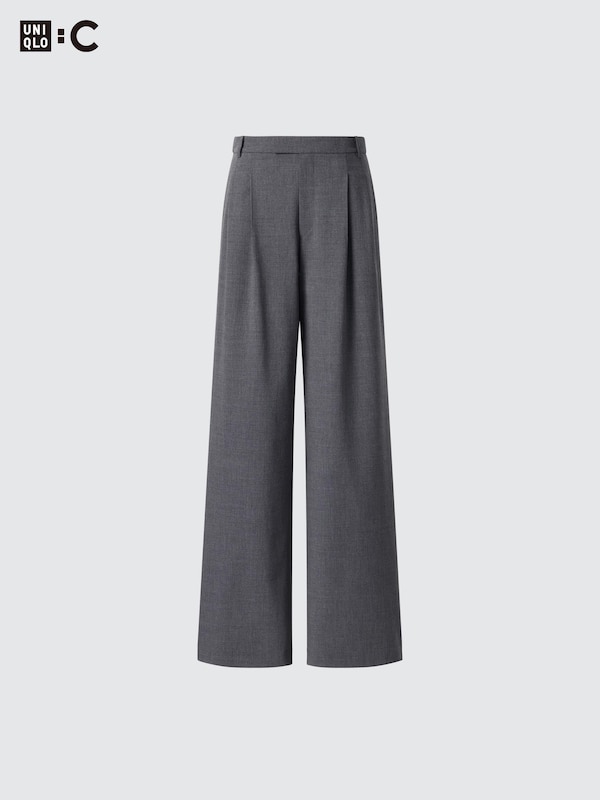 Pleated Wide Straight Pants