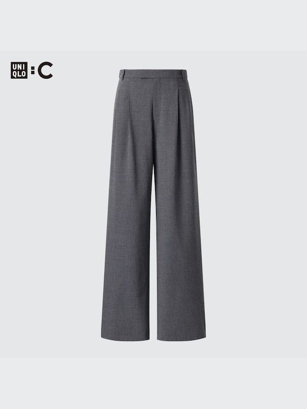 Pleated Wide Straight Pants