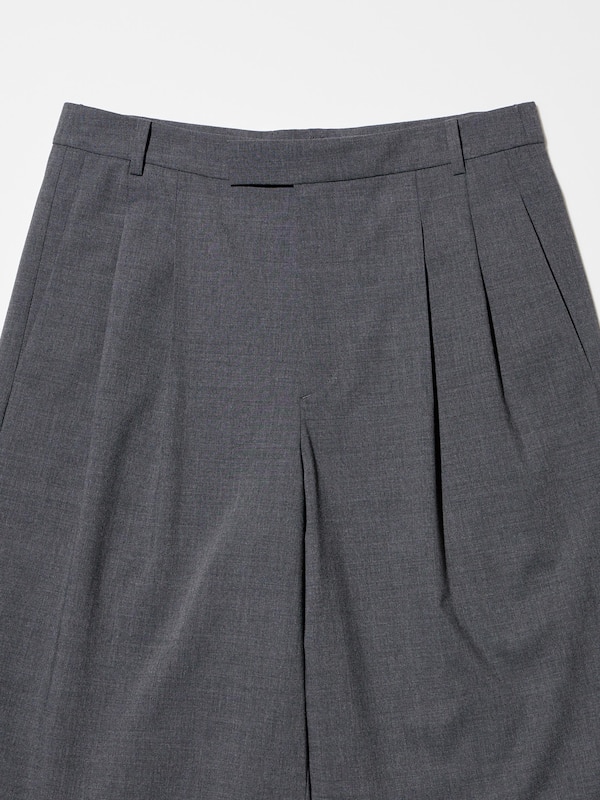 Pleated Wide Straight Pants