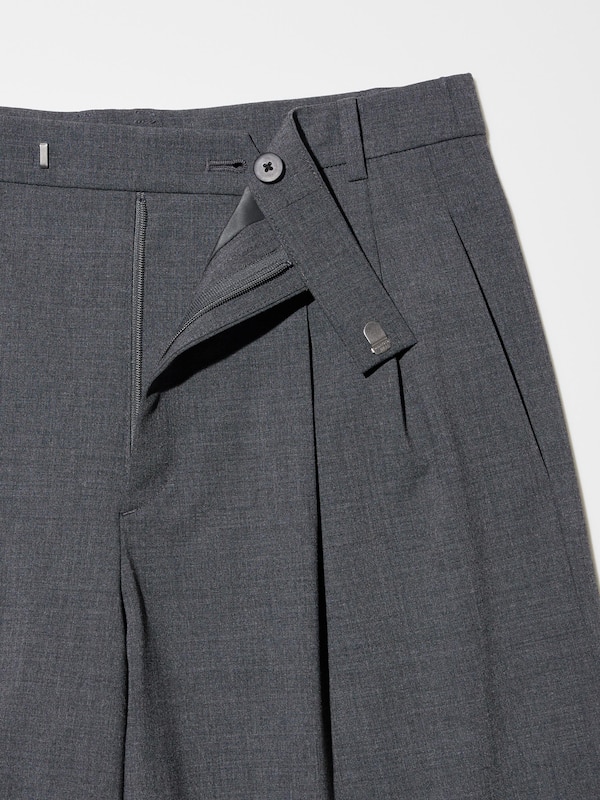 Pleated Wide Straight Pants | UNIQLO US