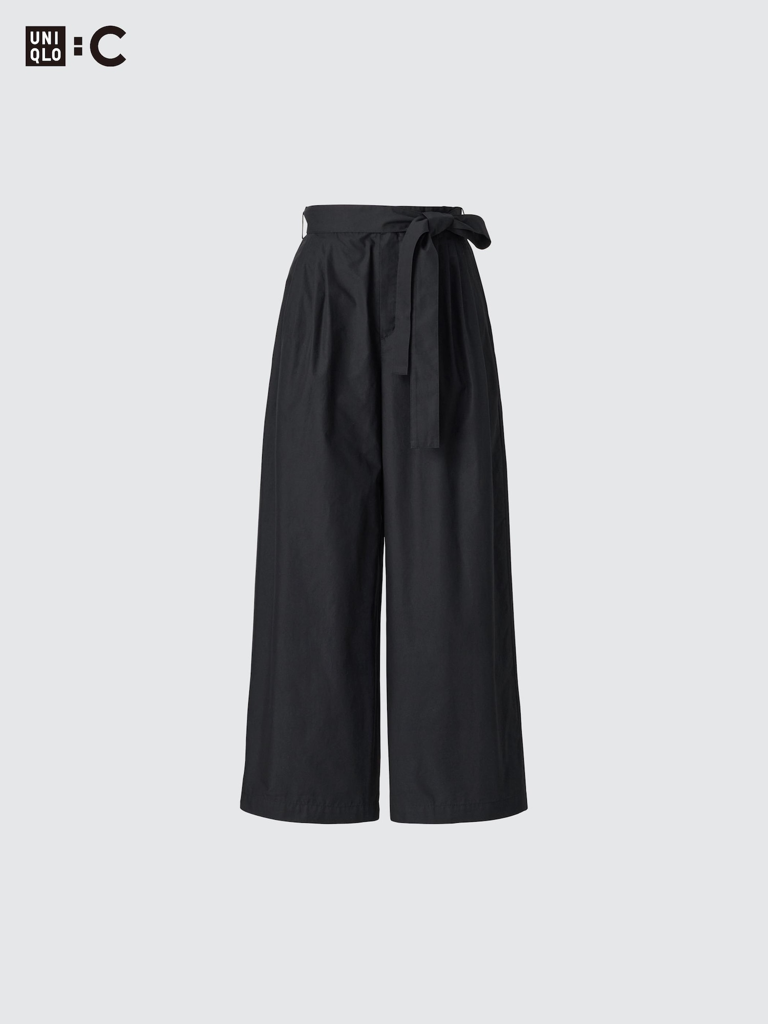 Belted Ankle Wide Pants