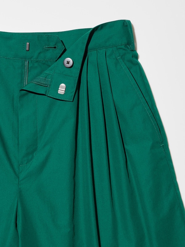 Belted Ankle Wide Pants