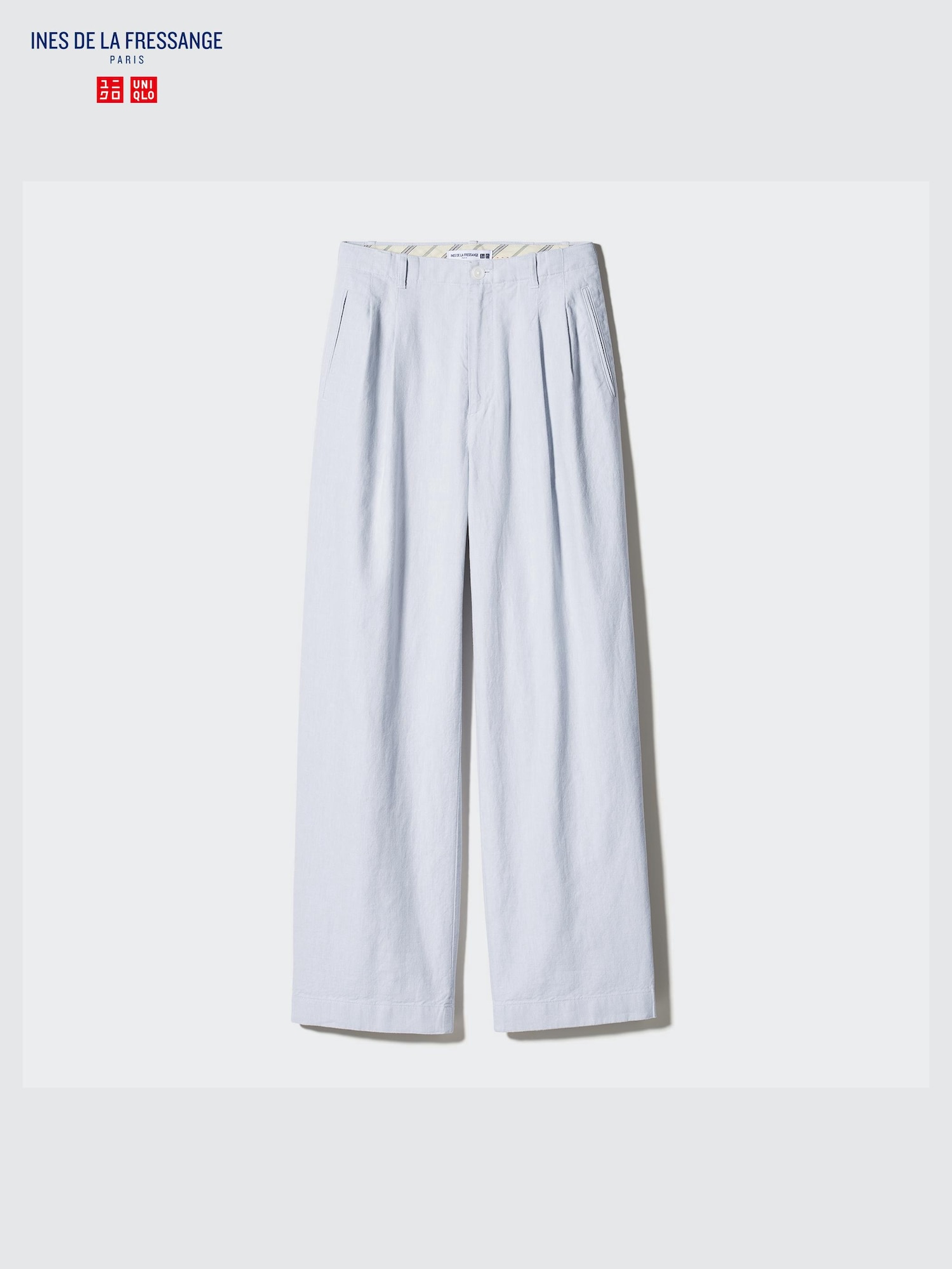 パンツ Ines de la fressange Trousers WOMEN'S INES DE LA FRESSANGE DENIM PLEATED WIDE PANTS