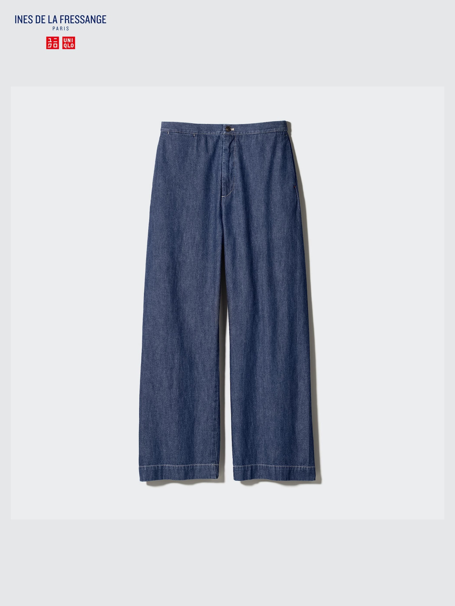 パンツ Ines de la fressange Trousers Blue WOMEN'S INES DE LA FRESSANGE DENIM EASY PANTS | UNIQLO AU