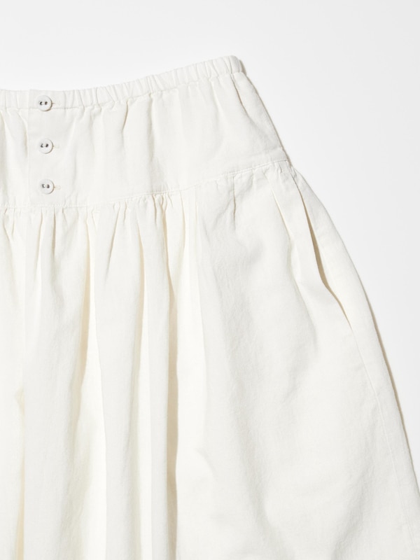 Linen Cotton Gather Skirt