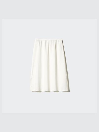 Linen Cotton Gather Checked Skirt