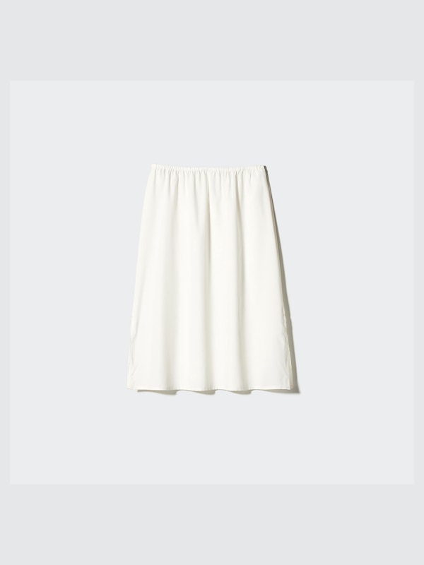 Linen Cotton Gather Striped Skirt