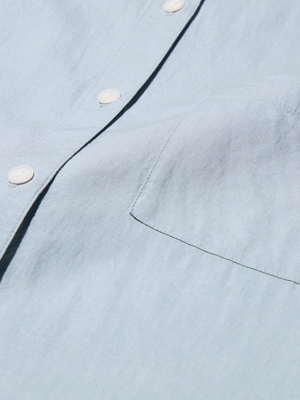 Linen Blend Short-Sleeve Pajamas