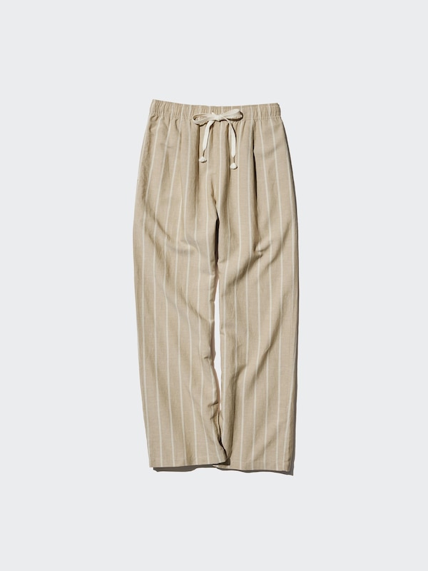 Linen Blend Easy Pants | Striped
