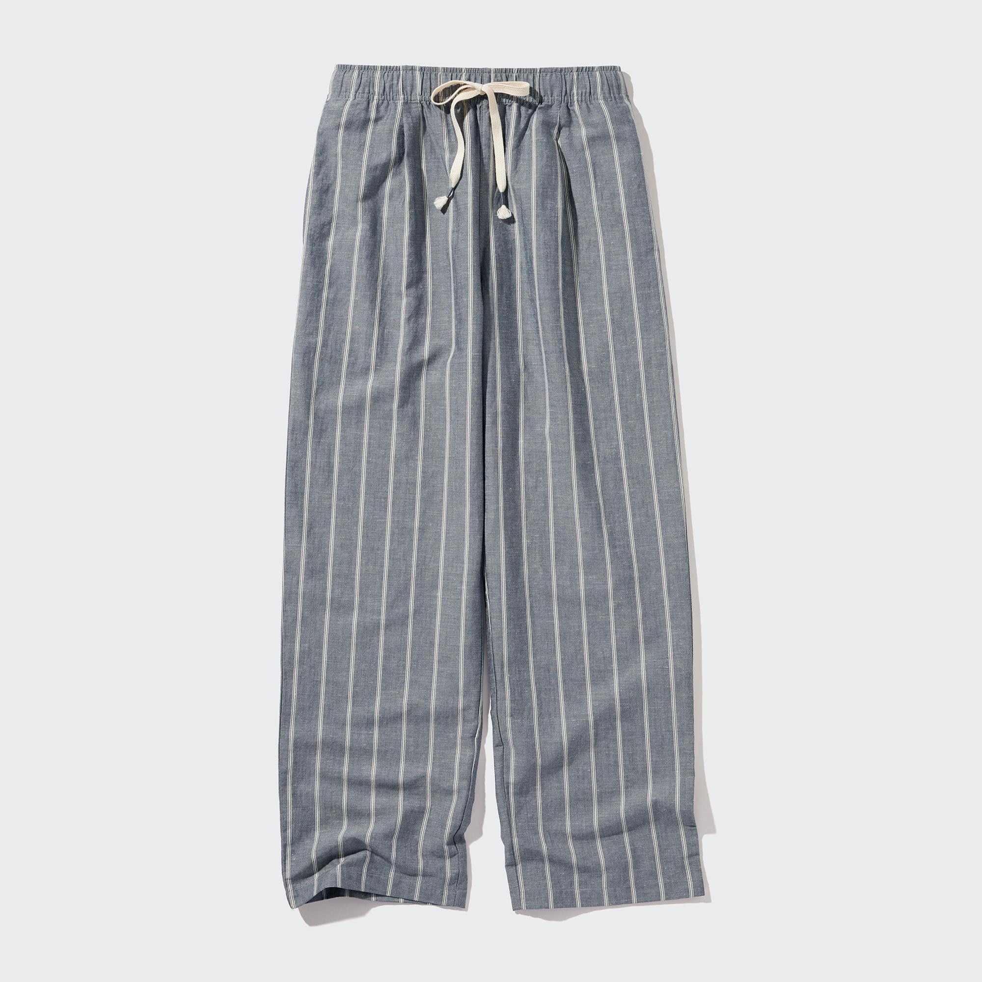 Striped Linen Blend Easy Pants