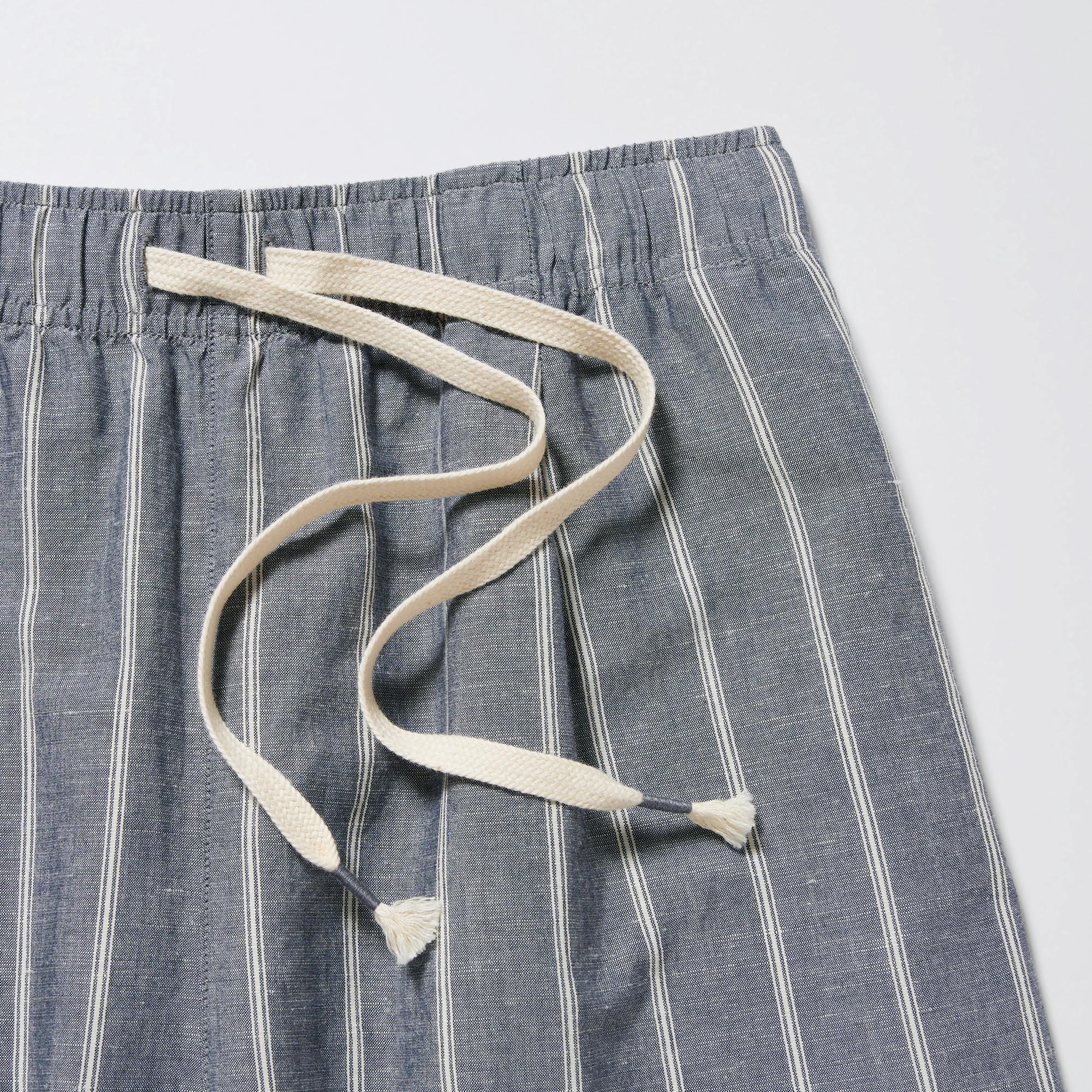 Striped Linen Blend Easy Pants