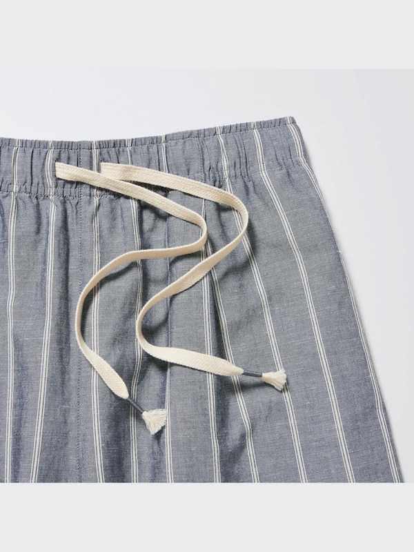 Linen Blend Easy Pants | Striped