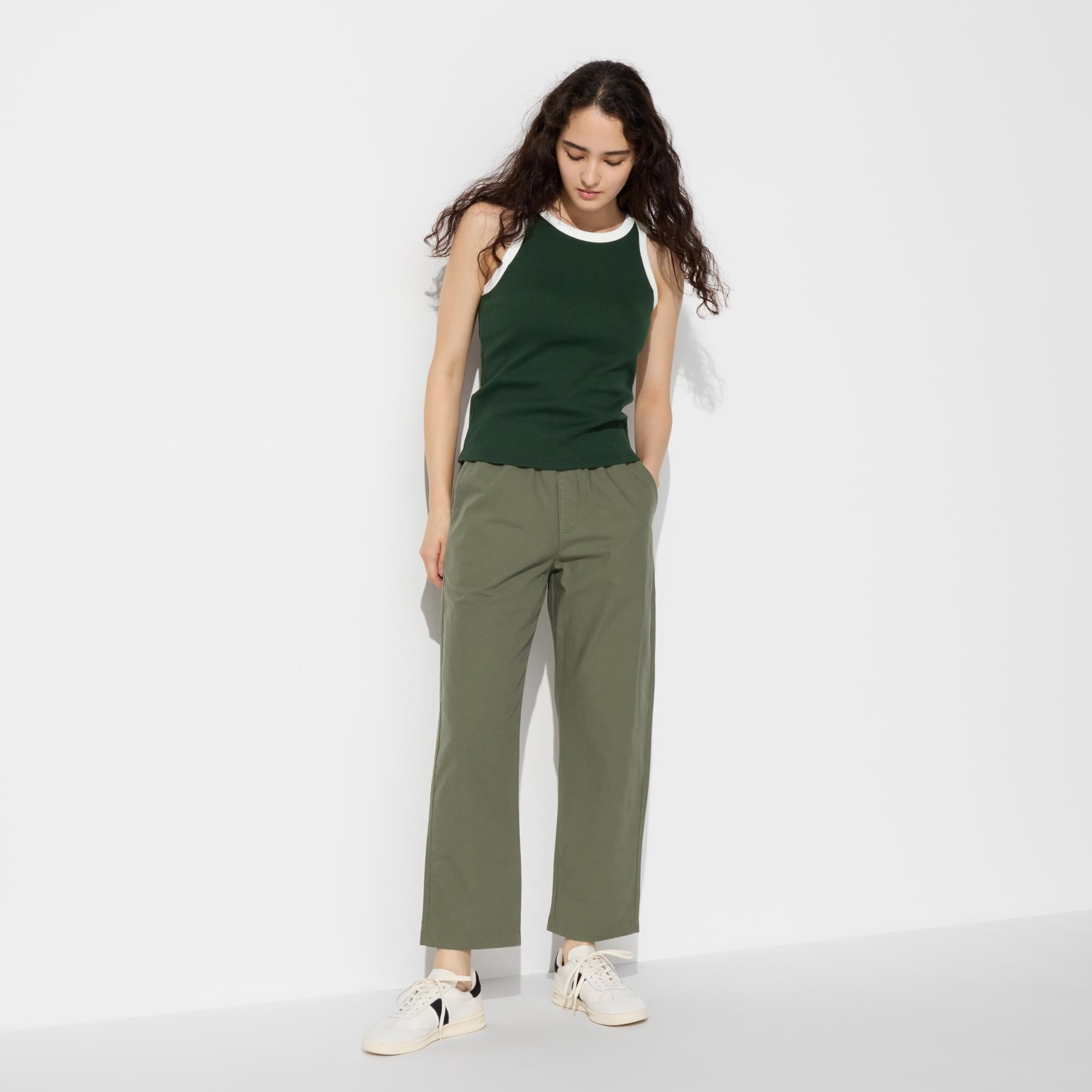 Cotton Relaxed Ankle Pants