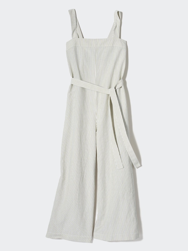 Striped Linen Blend Jumpsuit