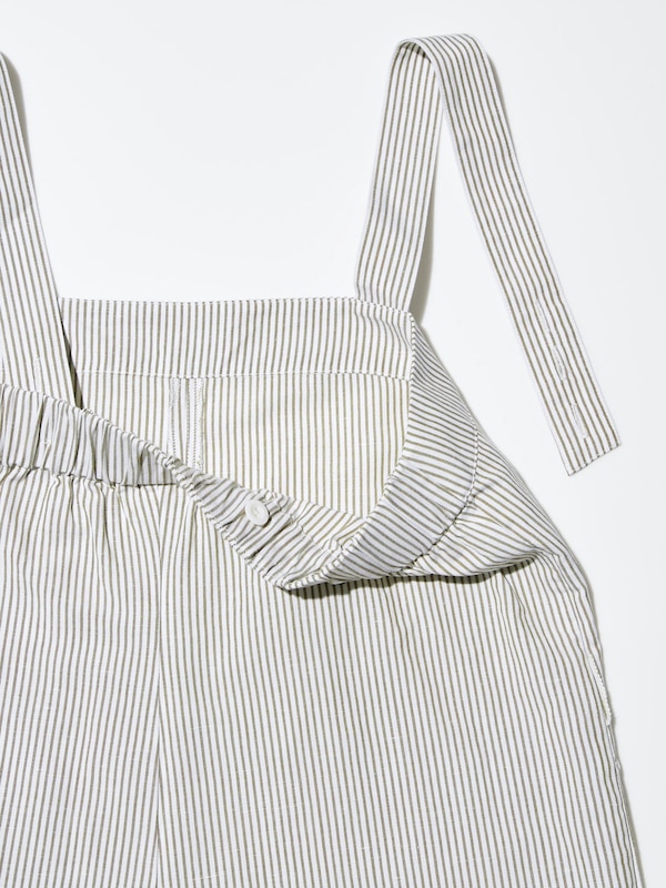 Striped Linen Blend Jumpsuit