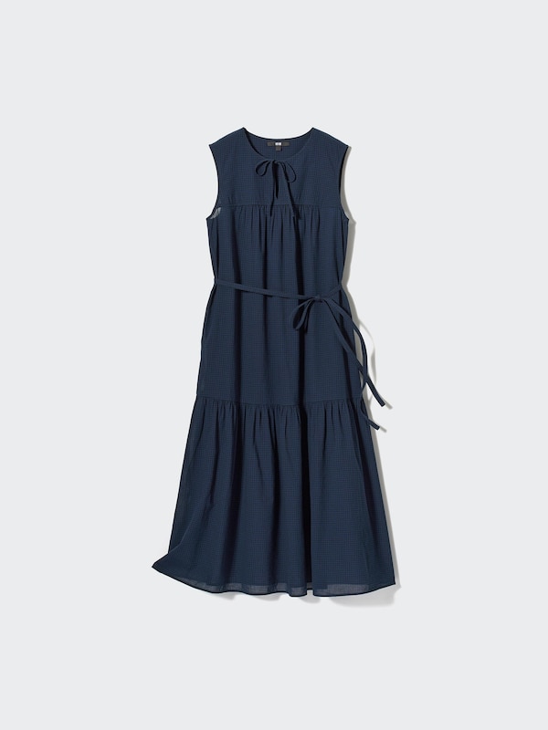 Blue dress woman Linen dress custom made long dress with pleated detail 798# Blue dress woman Linen dress custom made long dress with pleated detail 798#