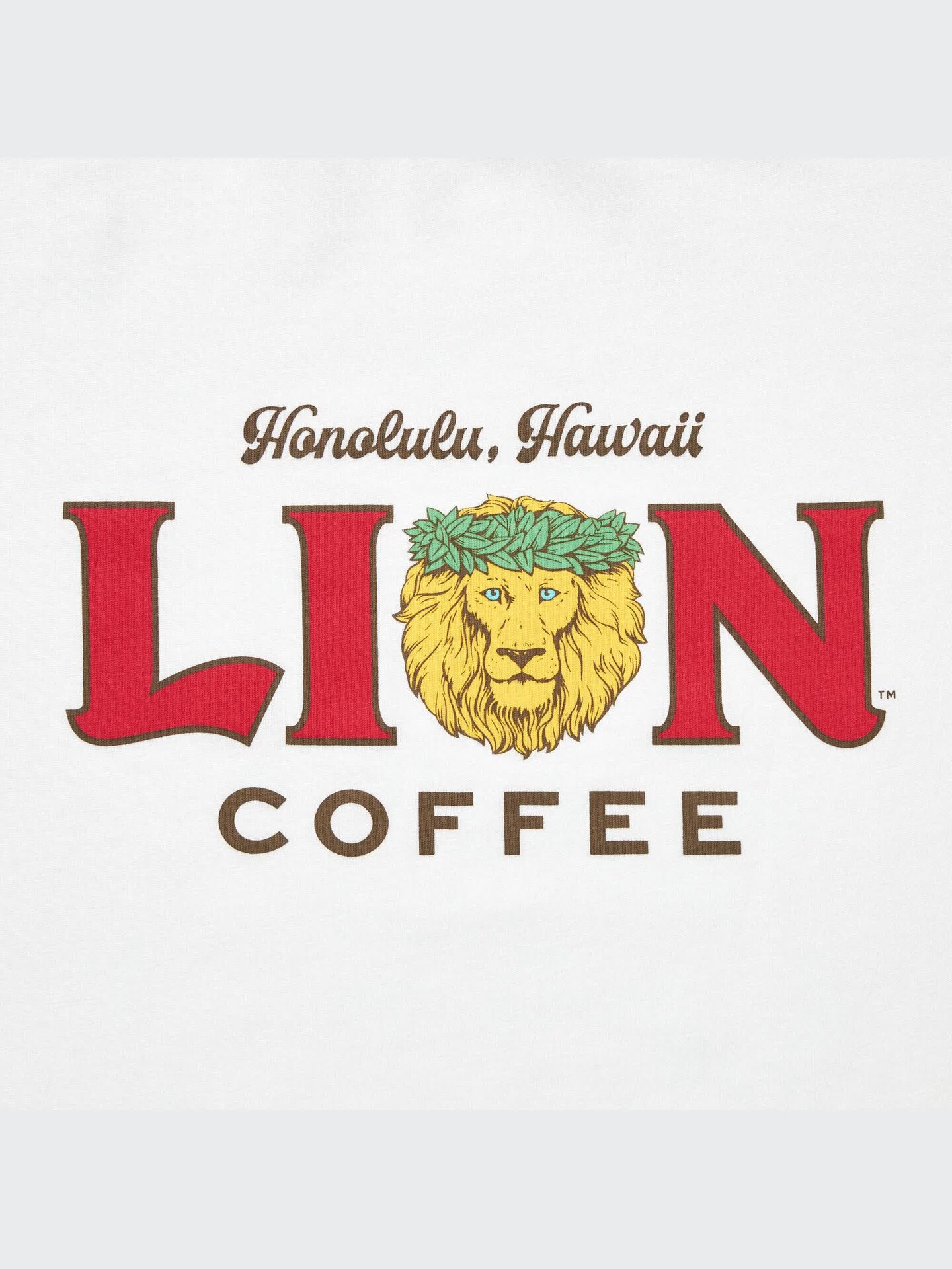 Мужская футболка Uniqlo The Brands Hawaiian Loco UT Graphic T-Shirt Lion Coffee, цвет: Белый — фото 6