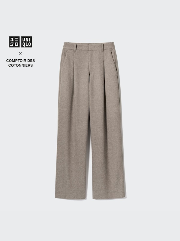 Jersey Bundfaltenhose (Wide Fit, lang)